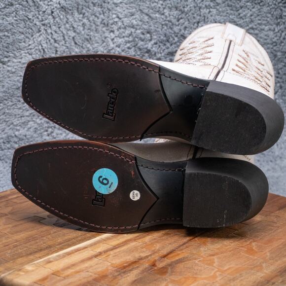 Laredo Women’s Audrey Bone Leather Festival Snip Toe Western Boots, Size 6 M - Picture 5 of 6